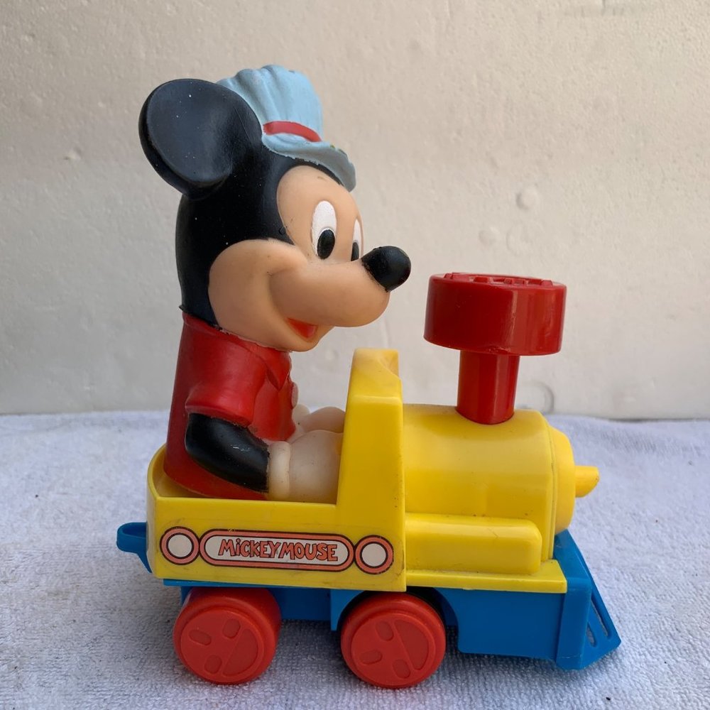 Mickey Mouse Engineer Mickey's Walt Disney Toy Train, ILLCO From 1987
